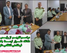 تکریم  از رئیس و قاضی دادگاه دلوار توسط بخشدار و فرماندهی انتظامی دلوار