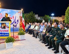 سخنرانی جانشین فرمانده انتظامی تنگستان در تجمع شبانه مردم بندر دلوار