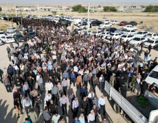 تشییع پیکر مطهر شهید جان‌فدا در بخش دلوار