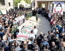 مراسم خاکسپاری شهید آتشنشان فداکار مهدی دربندی در گلزار شهدای دلوار +گزارش تصویری